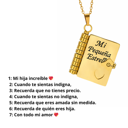 Collar con mensaje emocional